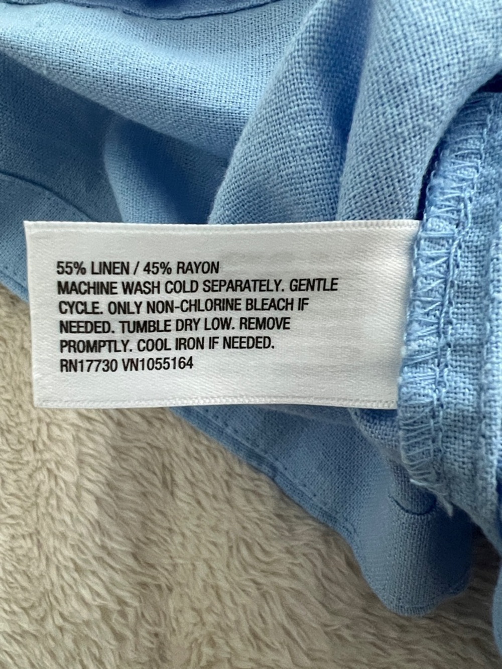 A New Day Light Blue Sleeveless Cropped Linen Blend Top Size M - Picture 6 of 6